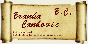 Branka Čanković vizit kartica